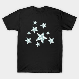 happy polka dots stars - turquoise T-Shirt